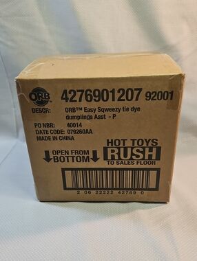 Orb Tie Dye Mystery Dumplings Easy Sqweezy Sealed Case Squishy